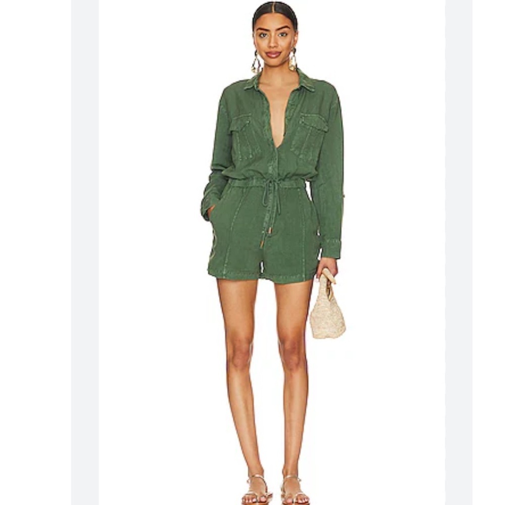 Young Fabulous & Broke Lake Side Romper in Palm Pigment